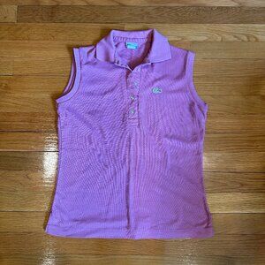 Vintage Haymaker Lacoste Sleeveless Pink Collared Shirt Size 36 (Fits S to M)